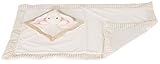 KellyBaby 30 Soft Baby Blanket with Satin Lining and Matching Security Blanket Rattle Toy Cream Bunn