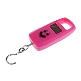 Flameer 吊りはかり スケール デジタル 電池式 フック付き LCD 携帯 50KG 重量測定ツール ２色選ぶ - ローズレッド
