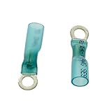 Nef電気熱収縮リングターミナル、スタッドブルー、16 – 14 AWG # 10 , Qty ( 25 )