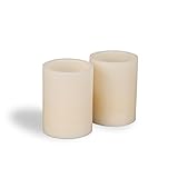 Gerson 2-Piece Straight Edge Wax LED Candle Set, 4-Inch [並行輸入品]