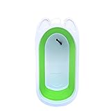 WENJUN ベビー折りたたみバスタブ子供の赤ちゃんの幼児の子供の折り畳み式浴槽のバレルの増加が厚くなった ( 色 : 緑 )