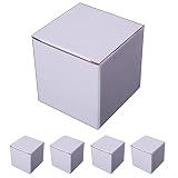 OLYOLY【10個セット】ギフトボックス 白 小 (10*10*10cm) 段ボール 厚手 丈夫 正方形 ミニ かわいい 化粧箱 ラッピング シンプル 無地 ホワイト (100*100*100mm 10枚)