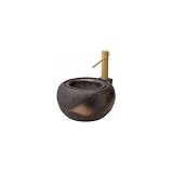 グローベン　信楽焼つくばいセット平型　菊 茶