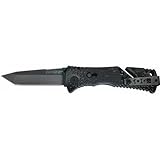 SOG Trident TF-7 TANTO Black TiNiコーティング 直刃 キャンプ・ナイフ