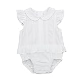 mikistory mikistory ベビー服 子供服 女の子 春夏秋 可愛い 綿100% 出産祝い 歩行服 新生児ジャガード綿のボディースーツ幼児夏の花袖歩くと登るかわいいプリンセスとドールカラー