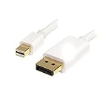 StarTech.com Mini DisplayPort - DisplayPort 変換ケーブル/1m/ディスプレイポート 1.2/mDP - DPモニターケーブル/4K60Hz/mDPオス - DPオス/ホワイト MDP2DPMM1MW