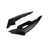 バイク用 ウィンドナイフ ウィングレット 固定翼 エアロパーツ 風切り スポイラー 両面テープ装着 汎用 ドレスアップパーツ オブジェクトステッカー/デカール ボルテックスジェネレーター カスタムアクセサリー かっこいい おしゃれ (カーボン調ブラック)