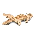 Alligator 3D Wooden Puzzle Wood Craft Construction Kit Model Reptile Animal