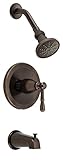 Danze D500015BRT Eastham Single Handle Tub and Shower Trim Kit with 3 1/2-Inch Showerhead, Tumbled B