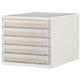 （まとめ） 山田化学 レターケース A4タテ 5段 ホワイト SH-L5-CW 1台 〔×3セット〕