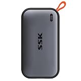 SSK ポータブル SSD 2TB 外付けソリッドステートドライブ 最大1050MB/秒 USB C SSD 外付けハードドライブ USB 3.2 Gen2 iPhone 15/Pro Windows Mac Android 携帯電話 タブレット用