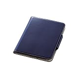 エレコム iPad mini6 第6世代 (2021年) ケース 360度回転 ハンドホールドベルト Apple Pencil収納 ヴィーガンレザー ネイビー TB-A21S360NV