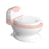 [Milageto] トイレトレーニング トイレ ベビートイレ 子供用便座 夏マイサイズおまる 子供用トイレ 補助便座 携帯トイレ リアルトイレ 実感おまる 寝室用 ミニトイレ ベビー トイレトレーニング, ピンク
