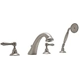 Rohl A1464XMAPC Country Bath Roman Tub Faucet with Metal Cross Handles and Single Function Hand Show