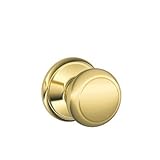 Schlage F10 AND 505 16-080 10-027 Andover Hall and Closet Knob, Bright Brass Schlage Lock Company [並