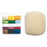 ハマナカ ウールキャンディ12色セット(ベーシックセレクション)#1 H441-122-1 & ニードルわたわた 50g H440-003-310【セット買い】