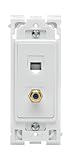 Leviton Renu QuickPort電話/テレビ挿入 RE640-2WW 1