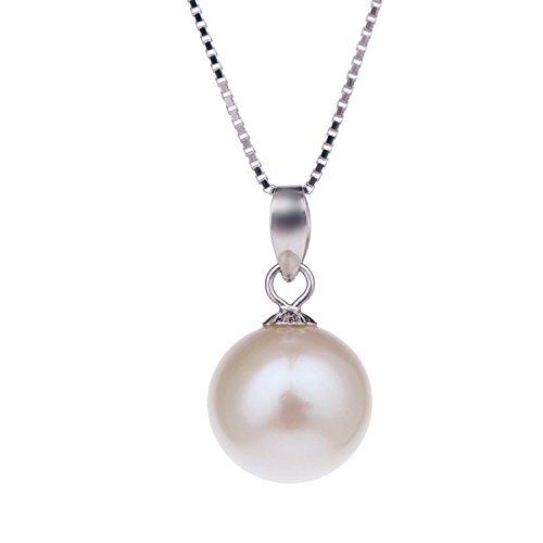KADER ホワイト 本真珠 ペンダント 10mm珠 高品質 パール ネックレス