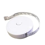 AVILMORE メジャー 巻き尺 2m 裁縫 洋裁 手芸用 テープメジャー 両面目盛 200cm 79inch バスト ウエスト 測定 インチ センチ メジャー 服 巻尺 オートメジャー 巻取りボタン付き 計測 手芸 軽量 胸囲測定 (ホワイト)