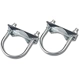 KURASALE bsアンテナ パイプクランプ 金具 コの字 固定金具 52mm×90mm 2個セット パイプ固定金具 u字金具 アンテナマスト 取り付け金具