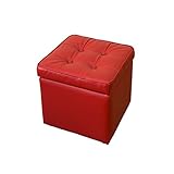 CORO　収納スツール 一人用 オットマン レッド　HSW-16RD