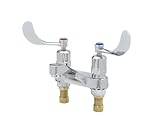 T&S Brass B-0831-WA Metering Faucet, Deck Mount, 4-Inch Centers, 2.2 GPM Aerator, 4-Inch Wrist Actio