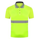 [YOWESHOP] カスタマイズ 安全 Tシャツ 反射Tシャツ 安全ベスト 高視認性反射Tシャツ ユニセックス 夜間作業 工事現場 警備員用 (3XL, (N) イエロー 1)