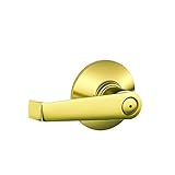Schlage f40vela605 Elanプライバシーレバー、明るい真鍮
