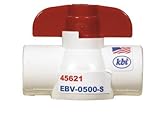 King Brothers Inc。ebv-0500-s 1 / 2インチスリップPVCスケジュール40経済ボールバルブ、ホワイト