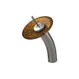 Vigoシングルハンドルウォーターフォール浴室蛇口with Textured銅ガラスDisc VG03002BN018 1