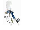 TruePower HVLP Gravity Feed Spray Gun with Air Regulator and 2 Nozzles -1.4 mm and 1.7 mm [並行輸入品]