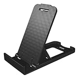 YANGZI スマホスタンドミニ 携帯スタンド 角度調整可能 スマートフォン用スタン ポケットサイズ 持ち運びに便利 出張 旅行 折りたたみ式 卓上スマホスタンド スマホ用 スタンド 滑り止め（ブラック）
