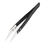 DROK High-Temperature Resistant Ceramic Tweezers Heat Resistant Acid and Alkali Resistant and Anti-m