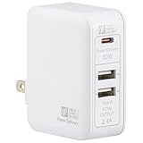 オーム電機 AC充電器 ACアダプター 3ポート Type-Cx1 Type-Ax2 急速充電対応 MAV-AUPD3042-W 01-3797 OHM