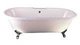 Barclay ctdrn-wh-orb Cast IronダブルロールトップSoaking Tub
