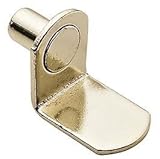 1/4" Bracket Style Cabinet Shelf Support Pegs - Polished Brass - Box of 50 [並行輸入品]
