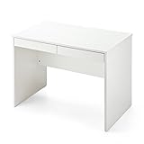 イーサプライ パソコンデスク 木製 幅100cm×奥行60cm×高さ72cm ワークデスク ホワイト EZ1-DESKH009W