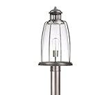 Capital Lighting 9635GR Harbor 1-Light Post Lantern, Graphite Finish with Seedy Glass by Capital Lig