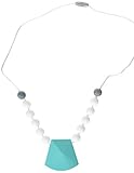Itzy Ritzy Teething Happens Silicone Jewelry Necklace Charm Bead Turquoise [並行輸入品]