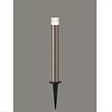 リクシル　TOEX　12V　美彩　ローポールライト 丸形／下配光型 スパイクタイプ　H400　『ローボルトライト』　『エクステリア照明 ライト』 ポール:シャイングレー／灯具:シャイングレー