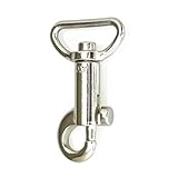 テッポウ 小 ナスカン 21mm 鉄砲ナスカン金具 紐幅内径 21mm 外寸 27.5mmx48mm 亜鉛合金 ダイキャスト ニッケルメッキ シルバー 1個入り 小物雑貨 アクセサリー 革紐 バック紐 シンプル 接続金具