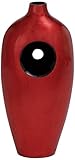 Deco 79 Ceramic Lacquer Vase, 20 by 9-Inch [並行輸入品]