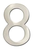 Architectural Mailboxes 3585SN-8 Brass 5-Inch Floating House Number 8, Satin Nickel [並行輸入品]