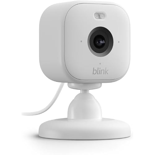 Blink Mini 2 — Plug-in smart home pet security camera, motion detection, HD night view in colour, built-in spotlight, two-way