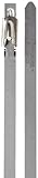 BAND-IT KE1188 Uncoated 304 Stainless Steel Ball-Lok Cable Tie, 3/16 Width, 42 Length, 0.010 Thick, 