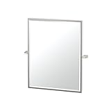 Gatco 4389 FSM Bleu Framed小さな長方形ミラーサテンニッケルFramed小さな長方形ミラー、25 " H