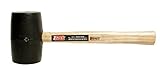Task Tools T71158 32-Ounce Rubber Mallet with Hardwood Handle, Black Head [並行輸入品]