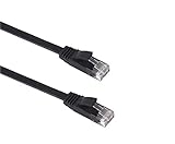 Yデパートセンター55Ⓡ 5m Cat6e LANケーブル フラット 薄型 カテゴリ6e (ブラック)