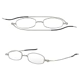 [SHIORI] 老眼鏡 薄型リーディンググラス スクエア 鯖江メーカー企画 UVカット ブルーライトカット レディース メンズ おしゃれ シルバー SI-02SA-3+3.00