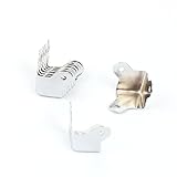 uxcell コーナークッション　コーナーガード　コーナーパッド　コーナーカバー ケガ防止　保護 家庭 木製ボックス デスク 椅子 エッジ カバー アングルブラケット 金属材質 銀色調 10 個入り